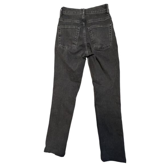 Everlane Jeans Size 24 High Waist Straight  Black High Rise - Picture 3 of 12